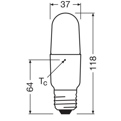 Светодиодная диммируемая лампа STICK E27/8,5W/230V 4000K - Osram
