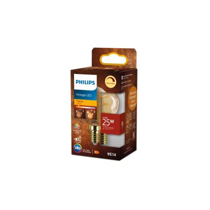 Светодиодная диммируемая лампа VINTAGE Philips P45 E14/3,1W/230V 2200K