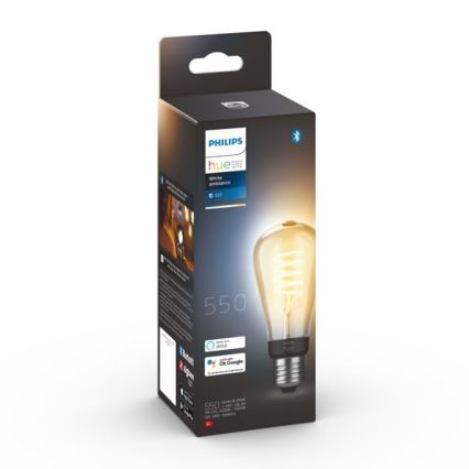 Светодиодная диммируемая лампочка Philips Hue WHITE AMBIANCE ST64 E27/7W/230V 2200-4500K
