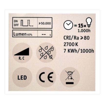 Светодиодная диммируемая лампочка GU10/7W/230V 2700K - Paulmann 28753