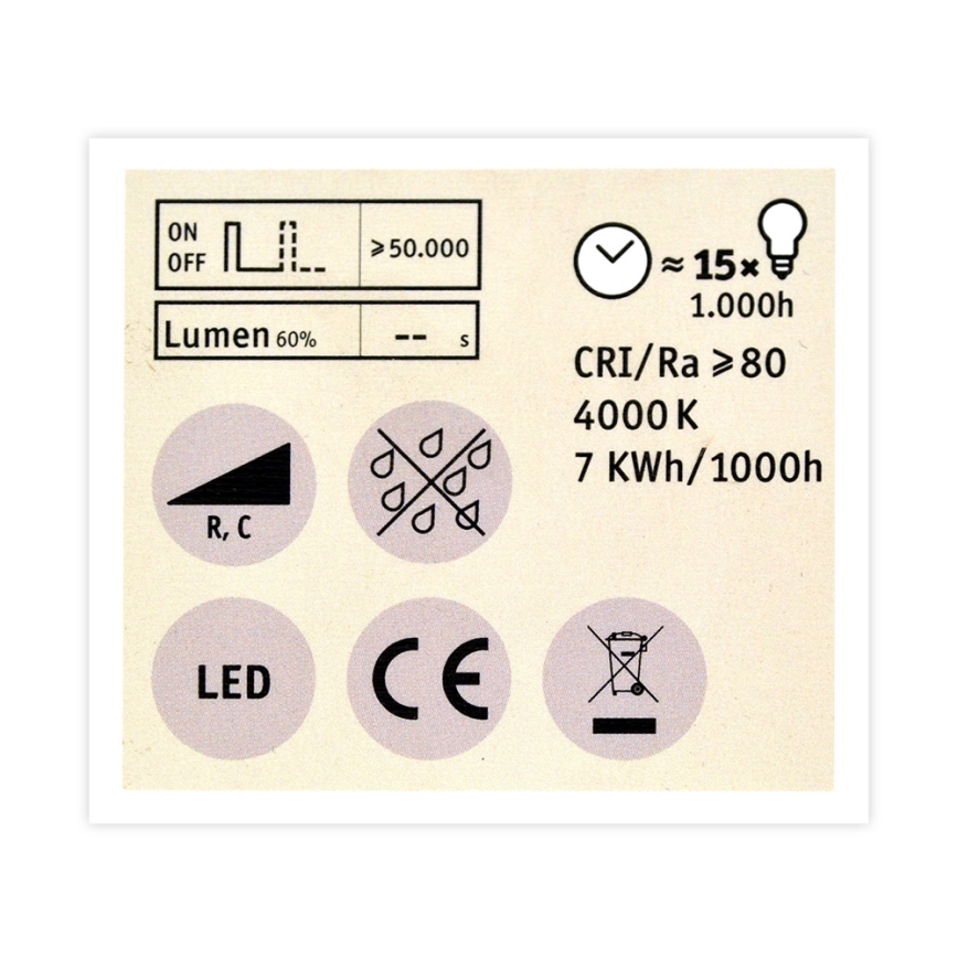 Светодиодная диммируемая лампочка GU10/7W/230V 4000K - Paulmann 28754