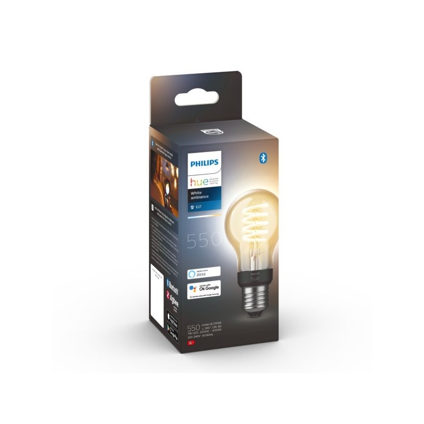 Светодиодная диммируемая лампочка Philips Hue WHITE AMBIANCE A60 E27/7W/230V 2200-4500K