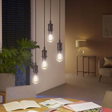 Светодиодная диммируемая лампочка Philips Hue WHITE AMBIANCE ST64 E27/7W/230V 2200-4500K