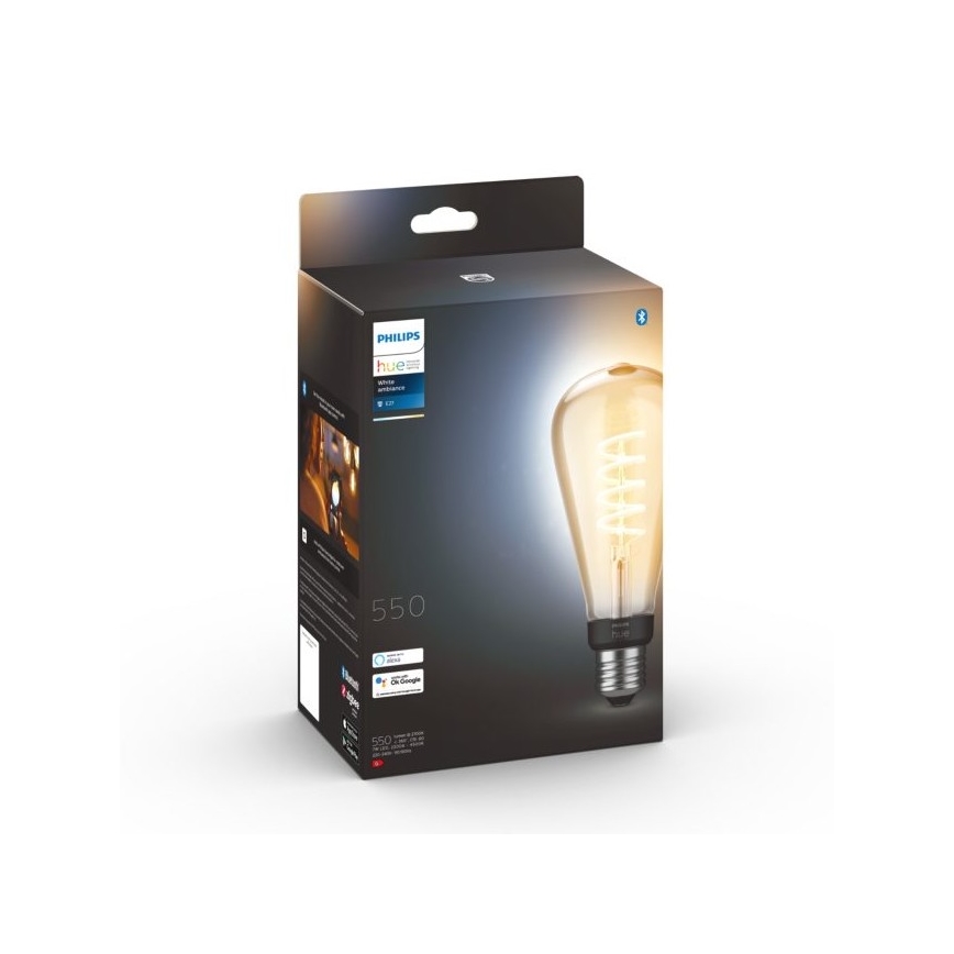 Светодиодная диммируемая лампочка Philips Hue WHITE AMBIANCE ST72 E27/7W/230V 2200-4500K