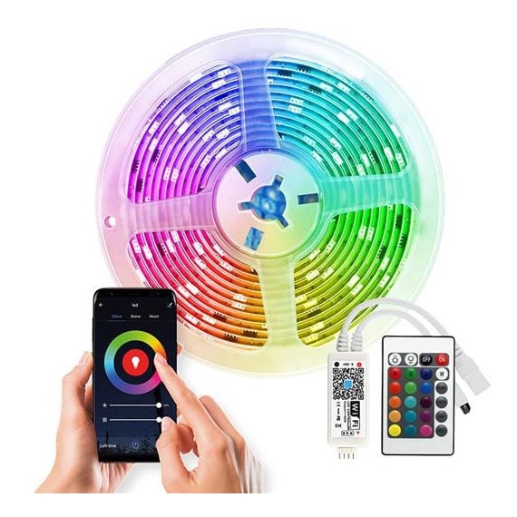 Светодиодная диммируемая лента RGB LED/20W/230V 5 м IP65 Tuya + ДУ