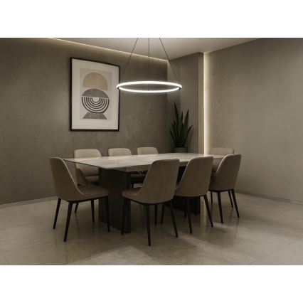 Светодиодная диммируемая подвесная люстра на тросе LED/90W/230V 3000-6500K Ø 60 см + пульт дистанционного управления