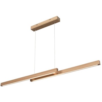 Светодиодная диммируемая люстра на тросе SMAL 2xLED/22,5W/230V 2700/4000/6500K дуб