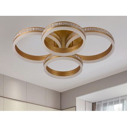 Светодиодная диммируемая накладная люстра LED/150W/230V 3000-6500K + пульт дистанционного управления