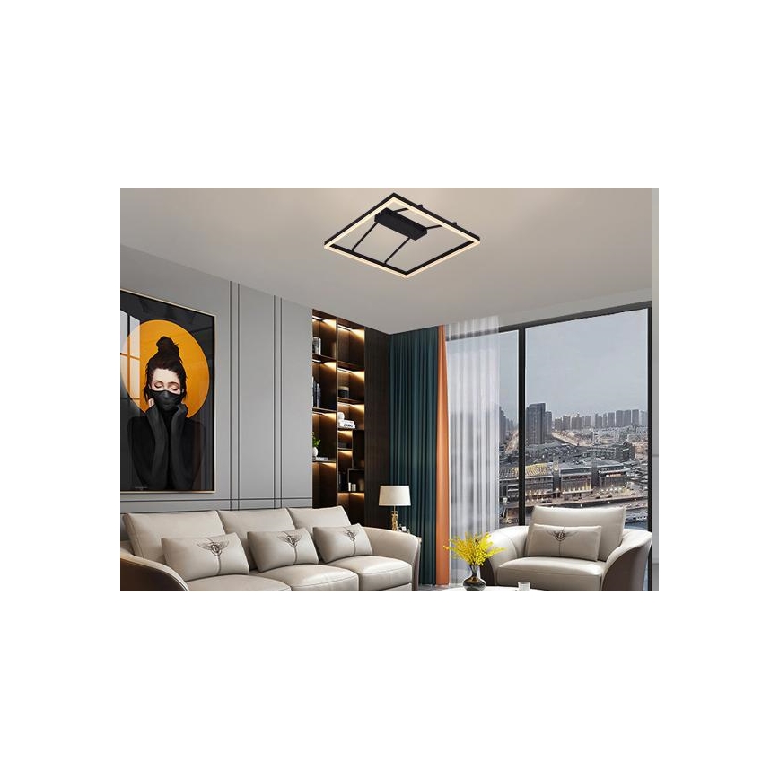 Светодиодная диммируемая накладная люстра LED/55W/230V 3000-6500K + пульт дистанционного управления