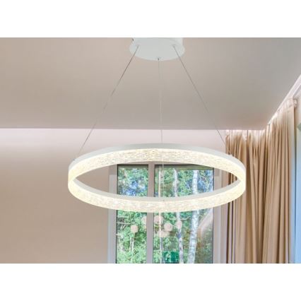 Диммируемая светодиодная люстра на тросе ALIANZ LED/45W/230V 3000-6000K диам. 60 см + дистанционное управление