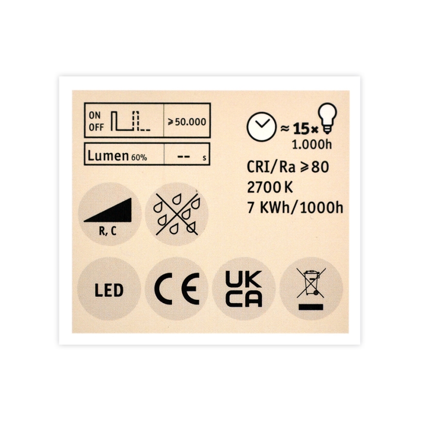 Светодиодная диммируемая прожекторная лампочка GU5.3/6.5W/12V 2700K - Paulmann 28759