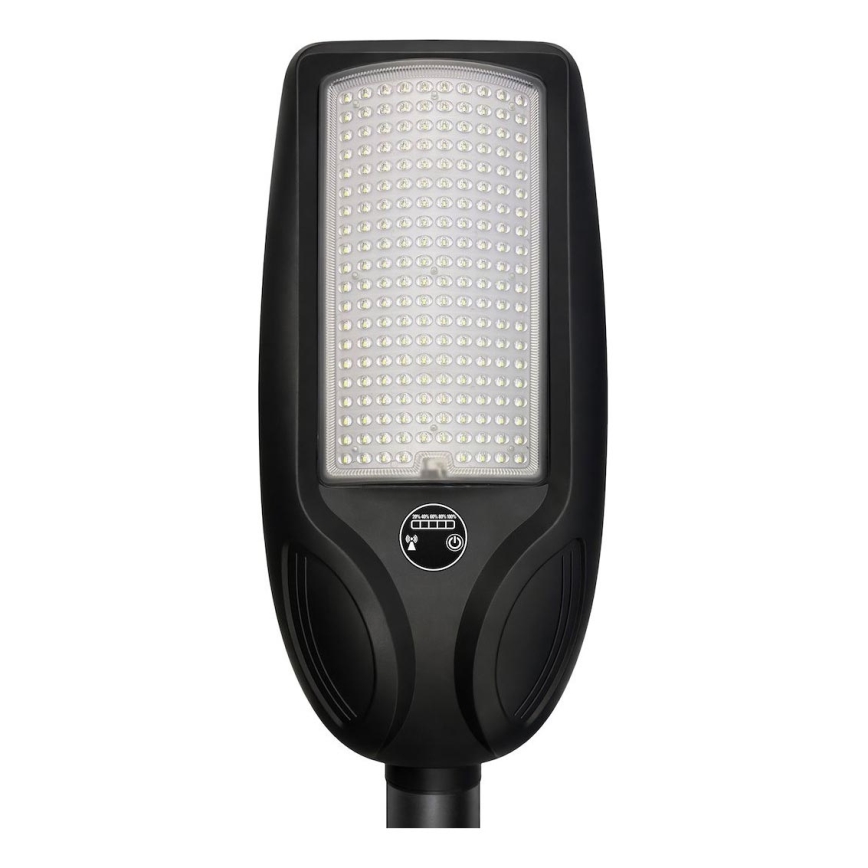 Светодиодная диммируемая солнечная уличная лампа с датчиком VENICE LED/200W/3,2V 12000 mAh IP65 чёрная + пульт дистанционного управления