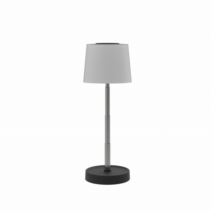 Светодиодная диммируемая уличная аккумуляторная настольная лампа LED/2W/5V IP44 1200 mAh серая