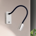Светодиодная гибкая маленькая настенная лампа KURT LED/5W/230V серебристый