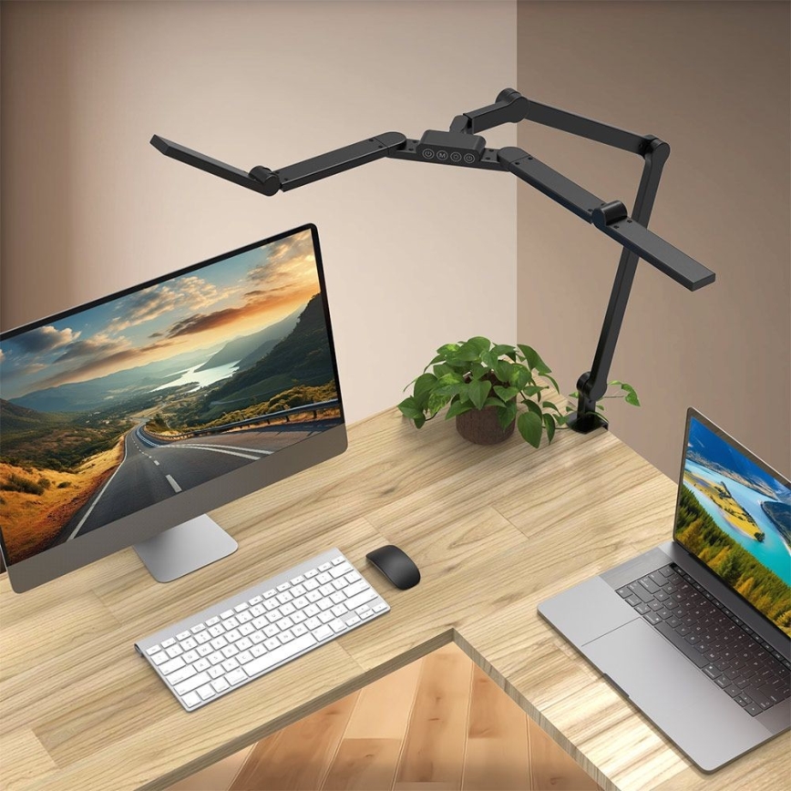 Светодиодная сенсорная гибкая настольная лампа с регулированием яркости POINTIQ LED/24W/230V 3000-6500K CRI 92 черный