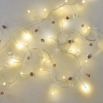 Светодиодная гирлянда LED 40xLED/3xAA 1,5 m тёплый белый