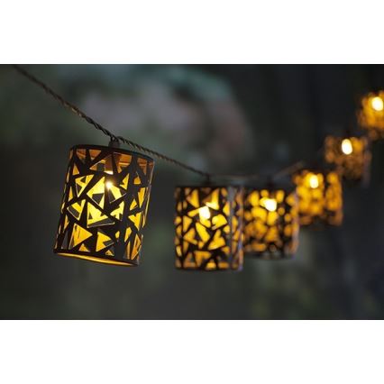 Светодиодная гирлянда на солнечной батарее 10xE12/3,65 м 600 mAh IP44 теплый белый