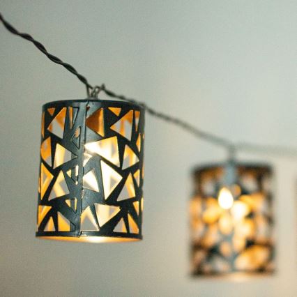 Светодиодная гирлянда на солнечной батарее 10xE12/3,65 м 600 mAh IP44 теплый белый