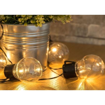 Светодиодная гирлянда на солнечной батарее 10xLED/1,2V 2 м 300 mAh IP44 теплый белый