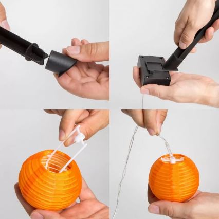 Светодиодная гирлянда на солнечной батарее 10xLED/1,2V 3,7 м 300mAh IP44 цветной