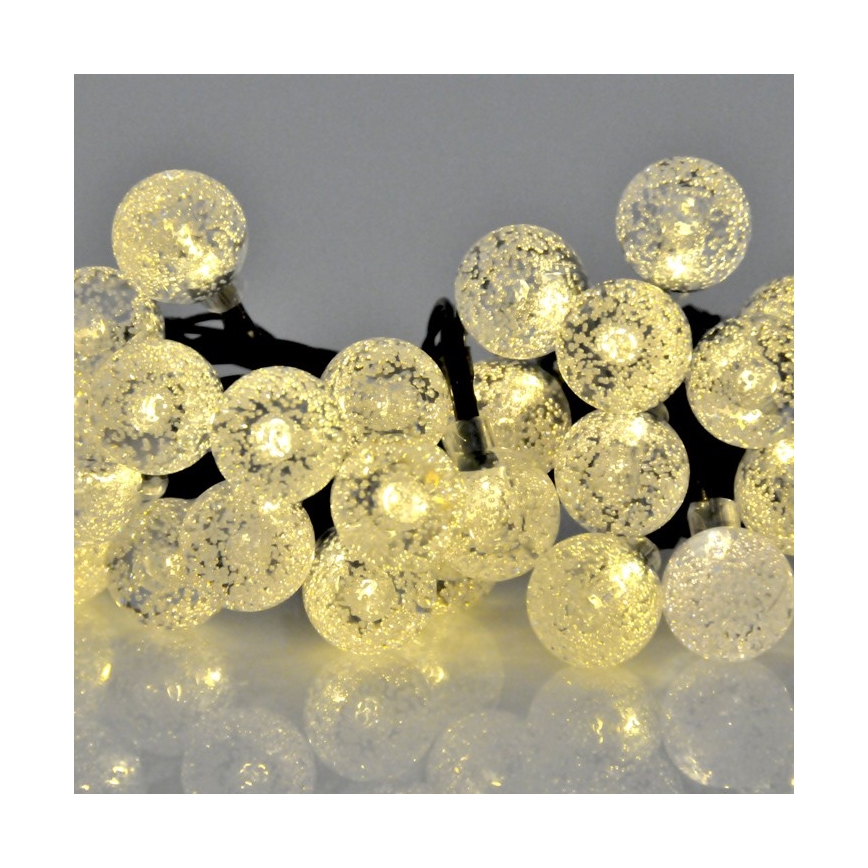 Светодиодная гирлянда на солнечной батарее 30xLED/8 функций 300 mAh 4,9m IP44 теплый белый