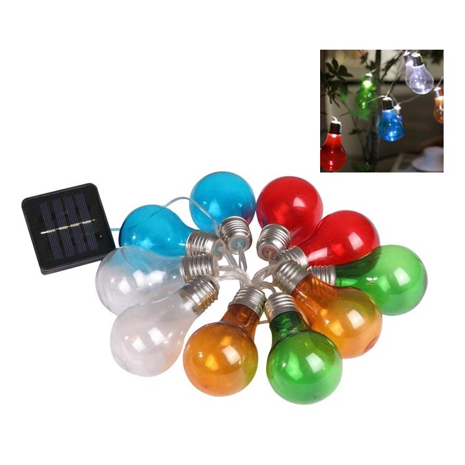 Светодиодная гирлянда на солнечной батарее PARTY 10xLED/1,2V 400 mAh IP44