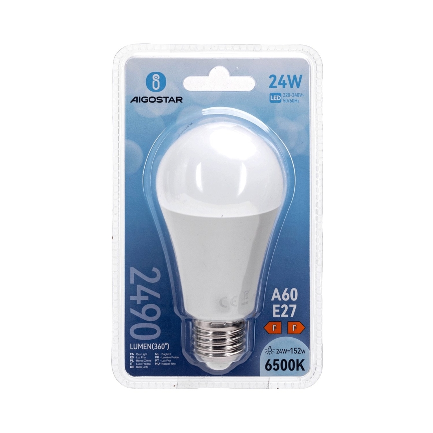 Светодиодная лампа A60 E27/24W/230V 6500K - Aigostar