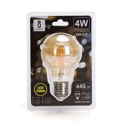Светодиодная лампа A60 E27/4W/230V 2200K - Aigostar