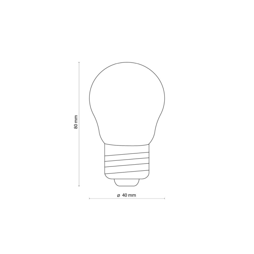 Светодиодная лампа CLEAR G45 E27/4,5W/230V 2200K