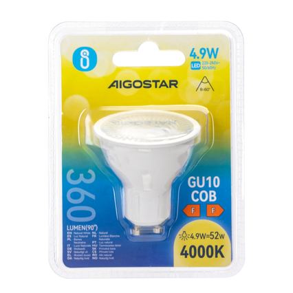 Светодиодная лампа COB GU10/4,9W/230V 4000K - Aigostar