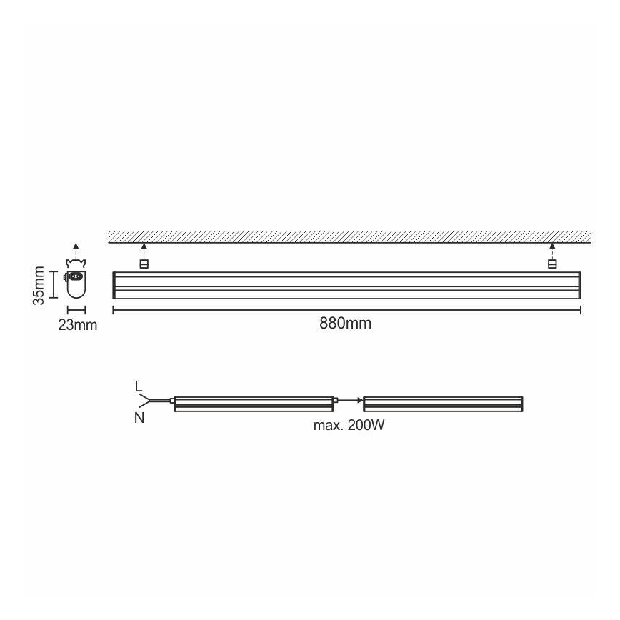 Светодиодная лампа для подсветки столешницы LED/12W/230V 4000K