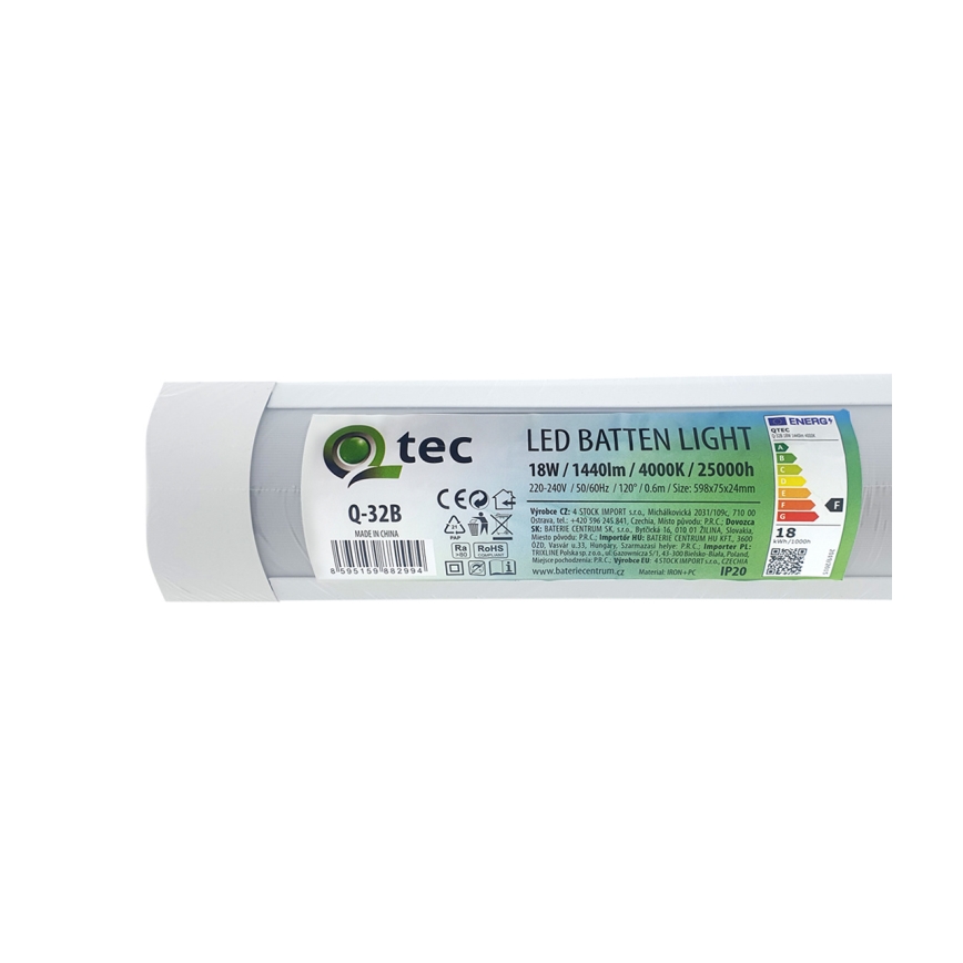Светодиодная лампа для подсветки кухонной столешницы QTEC LED/18W/230V 60 см белый