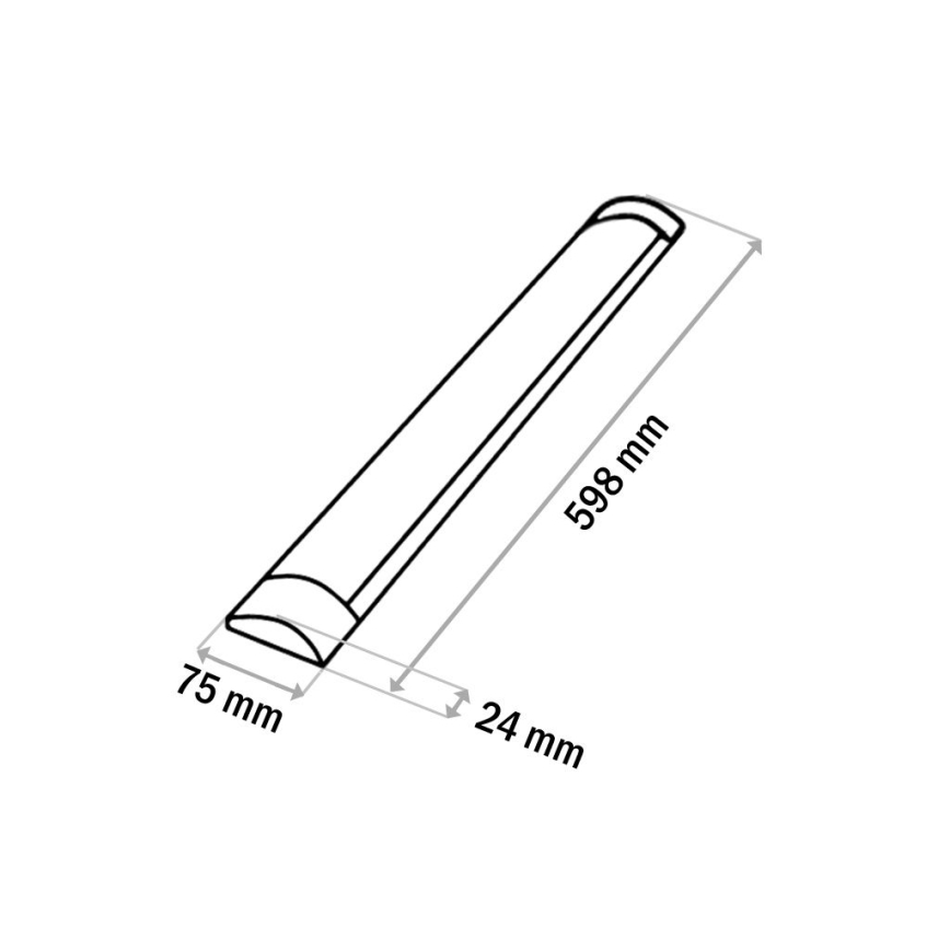 Светодиодная лампа для подсветки кухонной столешницы QTEC LED/18W/230V 60 см черный