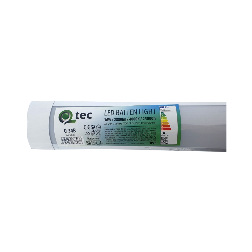 Светодиодная лампа для подсветки кухонной столешницы QTEC LED/36W/230V 120 см белый