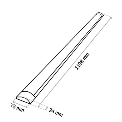 Светодиодная лампа для подсветки кухонной столешницы QTEC LED/36W/230V 120 см черный
