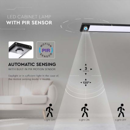 Светодиодная лампа для подсветки кухонной столешницы с датчиком LED/2W/5V 2200 mAh 3000K