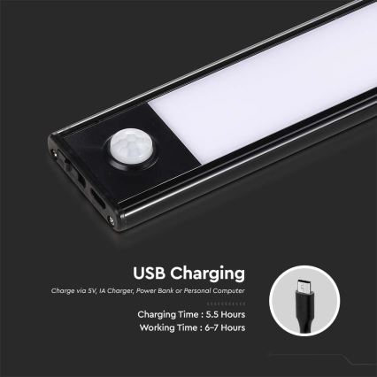 Светодиодная лампа для подсветки кухонной столешницы с датчиком LED/2W/5V 2200 mAh 3000K