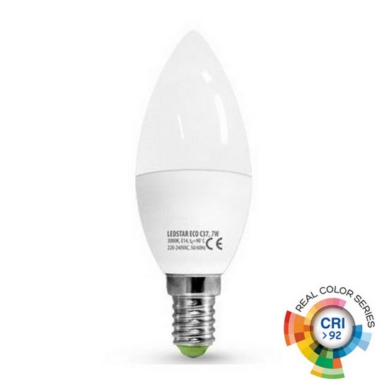Светодиодная лампа ECOLINE C37 E14/7W/230V 3000K CRI 92 - Brilagi