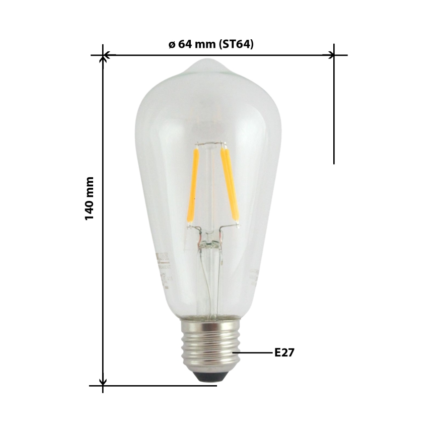 Светодиодная лампа FILAMENT VINTAGE ST64 E27/4W/230V 2700K