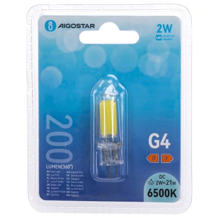 Светодиодная лампа G4/2W/12V 6500K - Aigostar