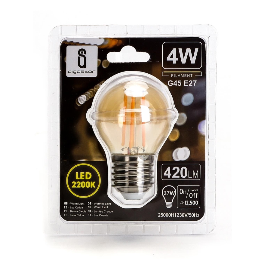 Светодиодная лампа G45 E27/4W/230V 2200K - Aigostar