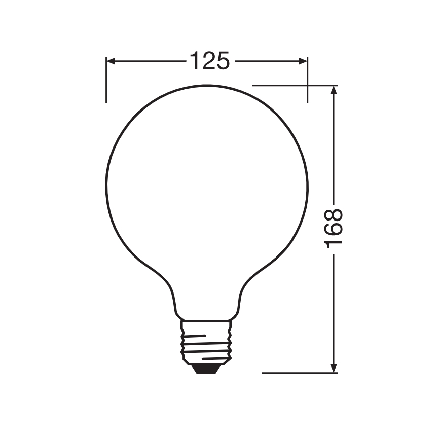 Светодиодная лампа GLOBE CLASSIC FILAMENT G125 E27/11,6W/230V 4000K - Ledvance