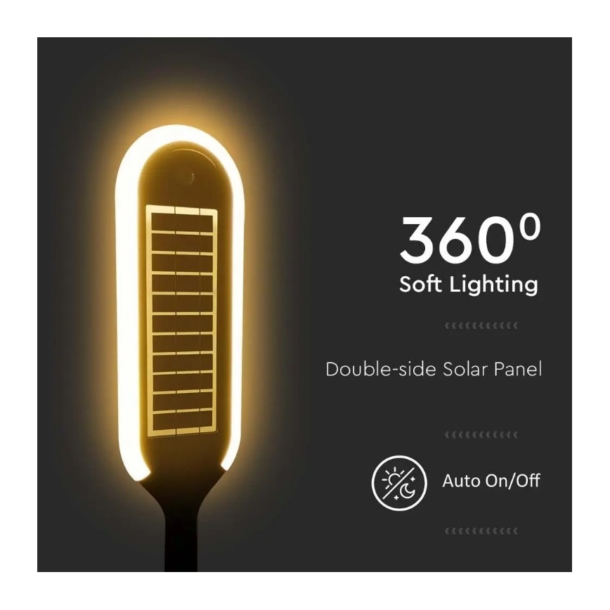 Светодиодная лампа на солнечной батарее с датчиком BOLLARD LED/5W/5,5V 70 см 3000K IP65