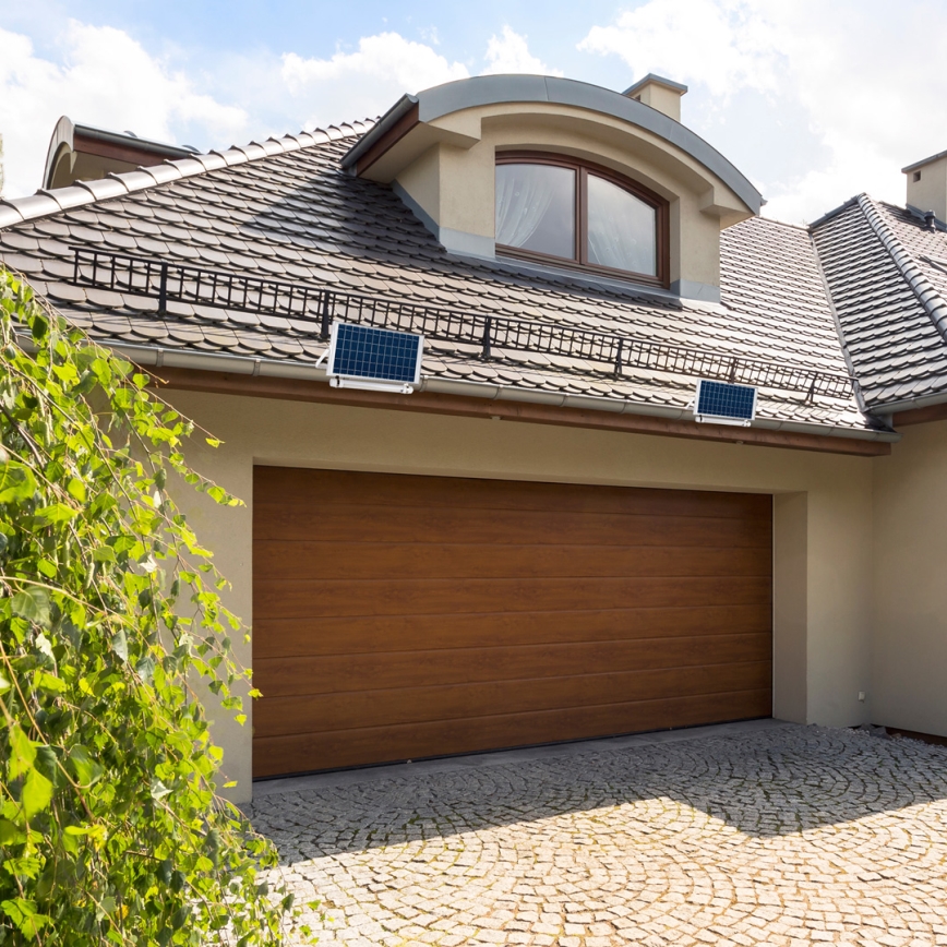 Светодиодная уличная лампа с регулированием яркости, датчиком освещенности и солнечной панелью JIMMY 40W/5000 mAh 3,7V 6000K IP65 + дистанционное управление