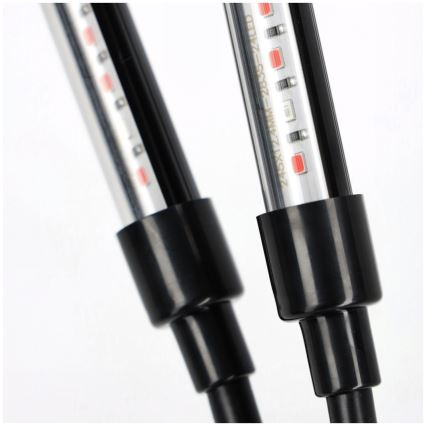 Светодиодная гибкая настольная лампа с регулированием яркости и зажимом для выращивания растений VITARO 4xLED/10W/230V черный