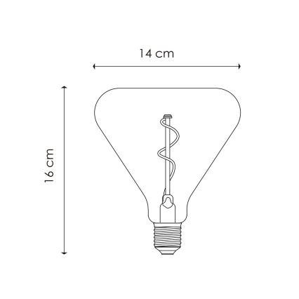 Светодиодная лампа с регулированием яркости VINTAGE EDISON E27/3W/230V 2700K