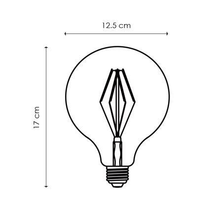 Светодиодная лампа с регулированием яркости VINTAGE EDISON G125 E27/4W/230V 2700K