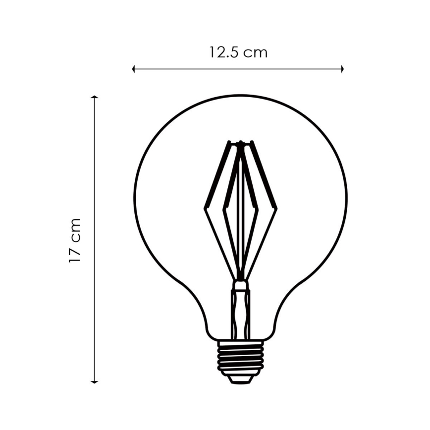 Светодиодная лампа с регулированием яркости VINTAGE EDISON G125 E27/4W/230V 2700K
