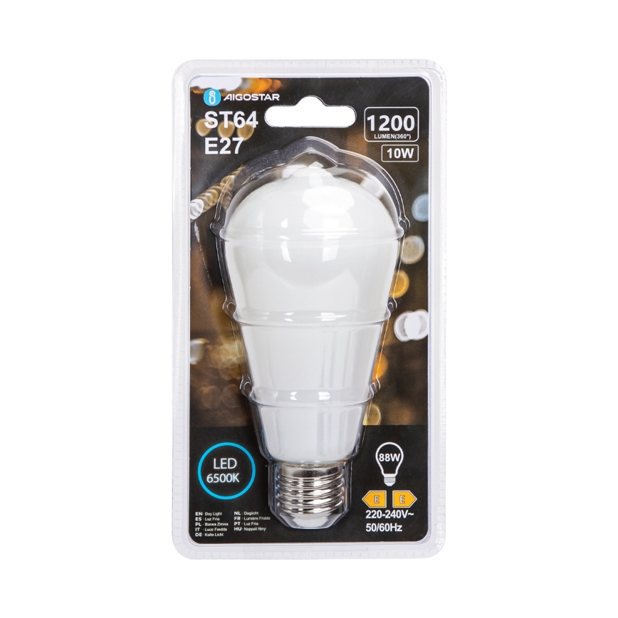 Светодиодная лампа ST64 E27/10W/230V 320° 6500K - Aigostar