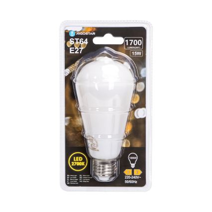 Светодиодная лампа ST64 E27/15W/230V 320° 2700K - Aigostar